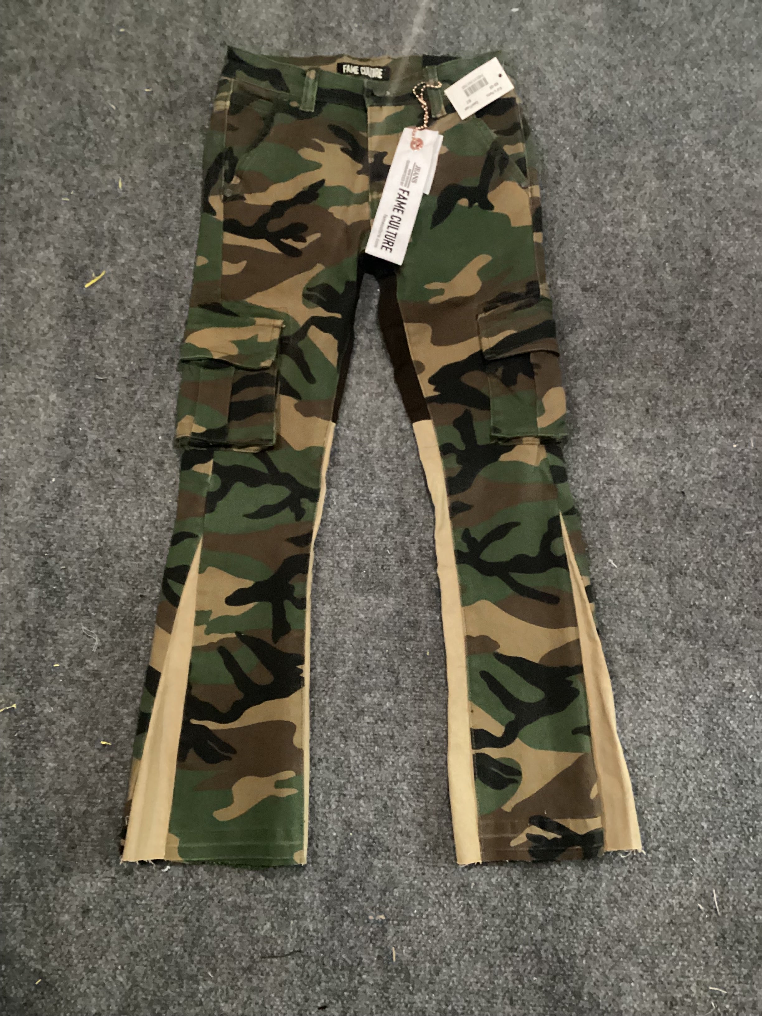 Kid camo stack jeans