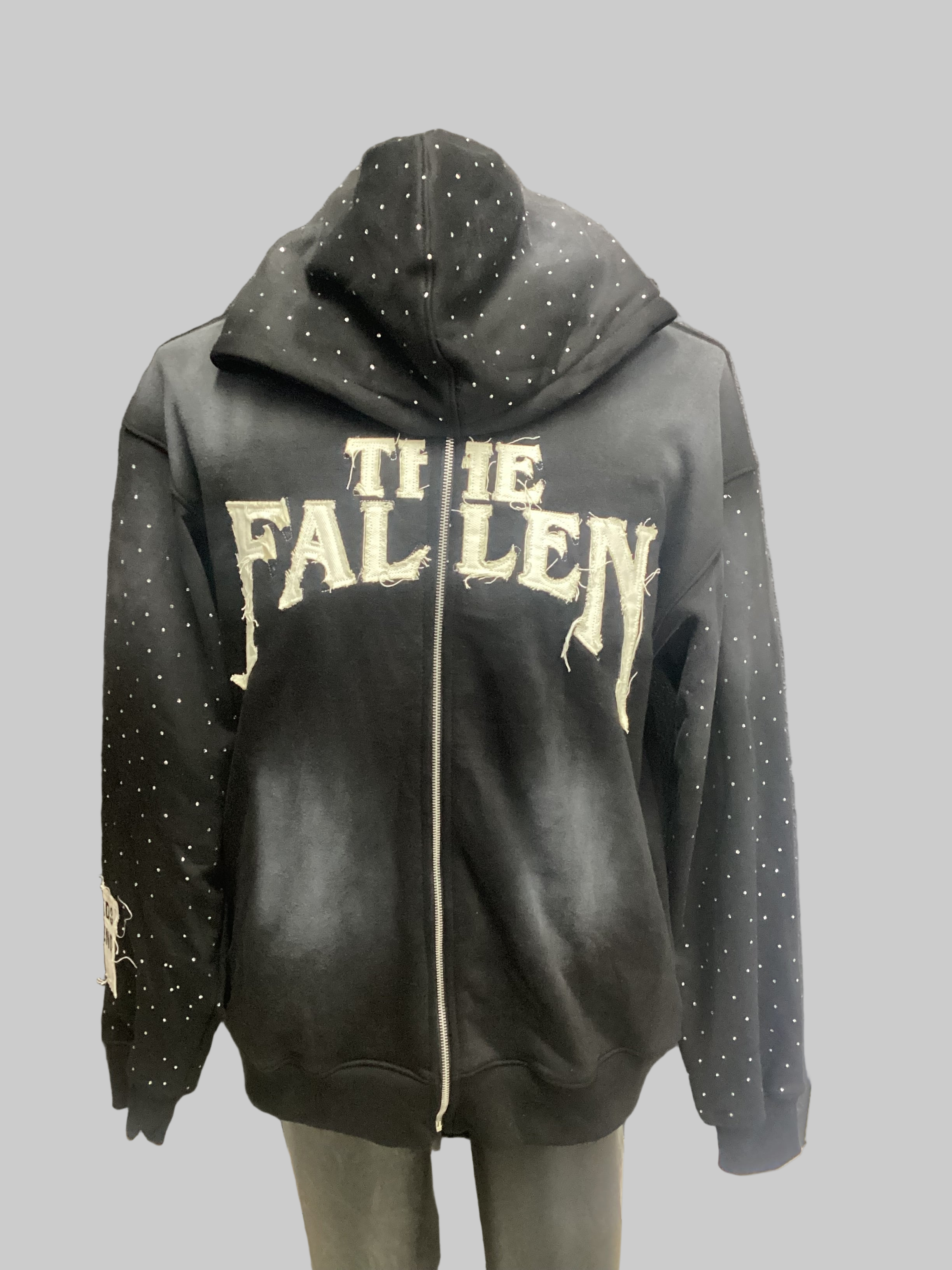 The Fallen Rhinestone Zip Up