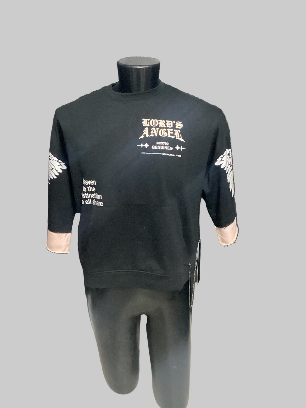 Graphic drop shoulder T