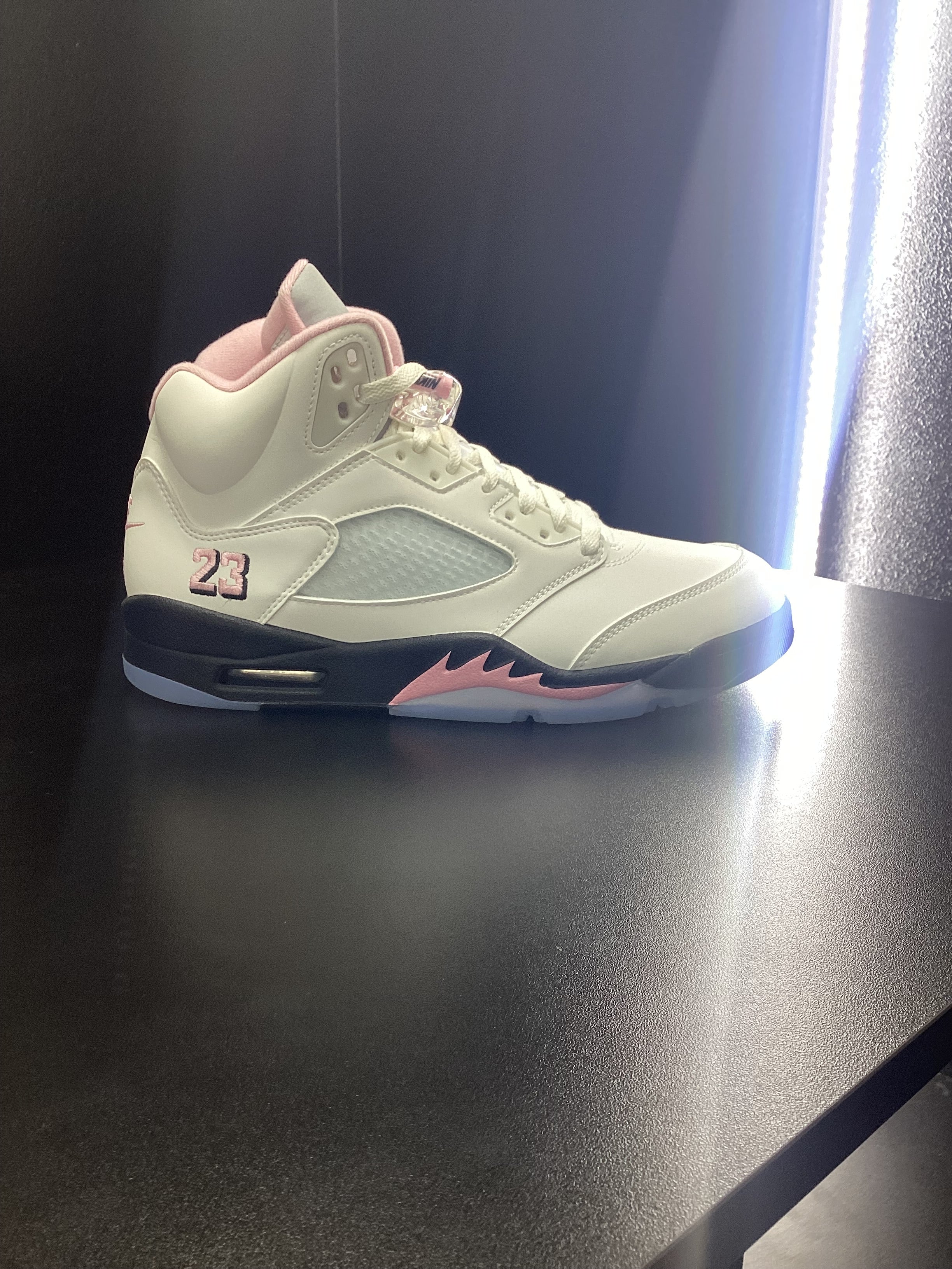 Soft pink Jordan 5’s
