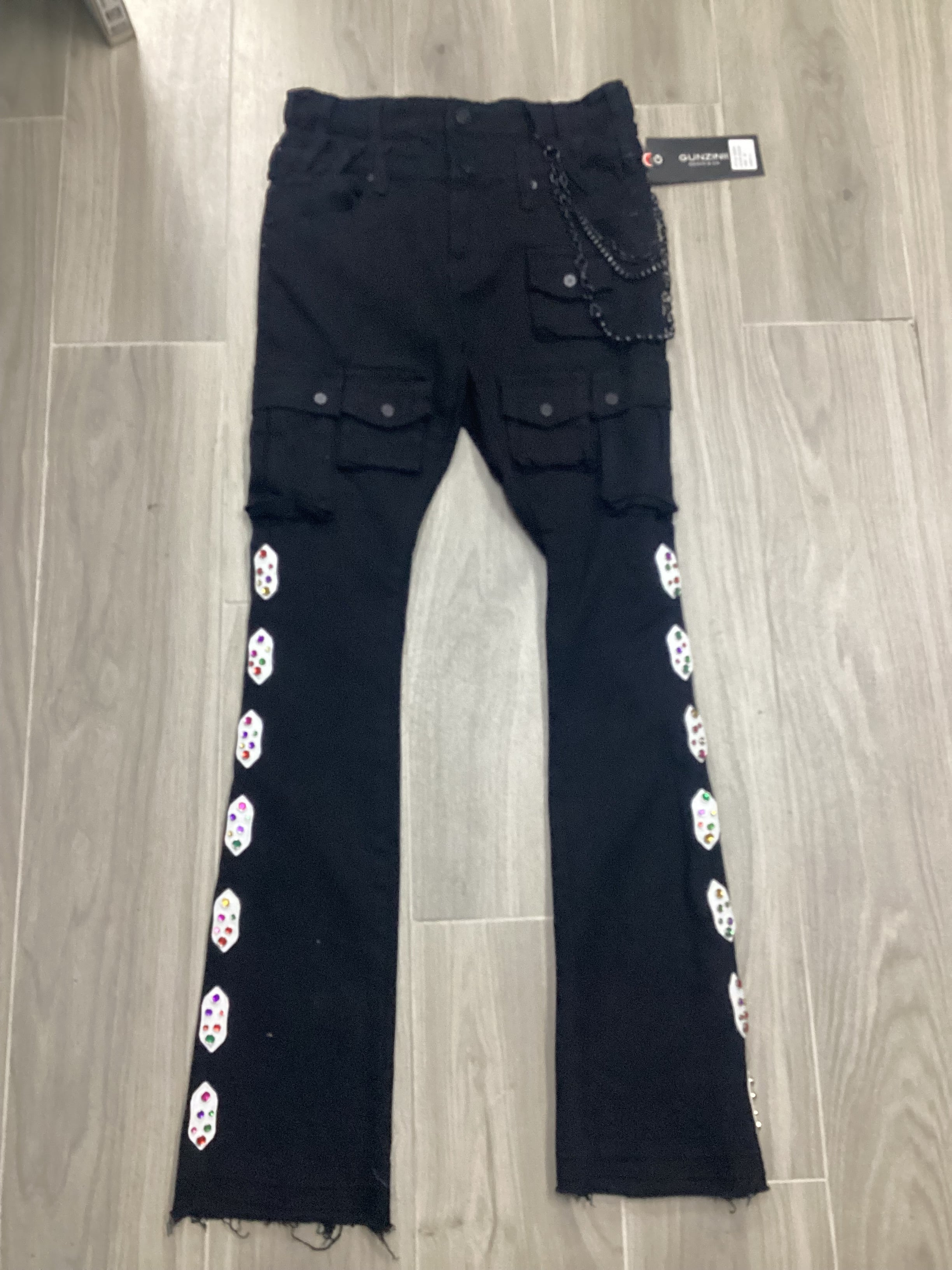 Stacked Rhinestone Jeans